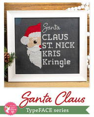 Santa Claus TypeFACE Cross Stitch Pattern by Its Sew Emma