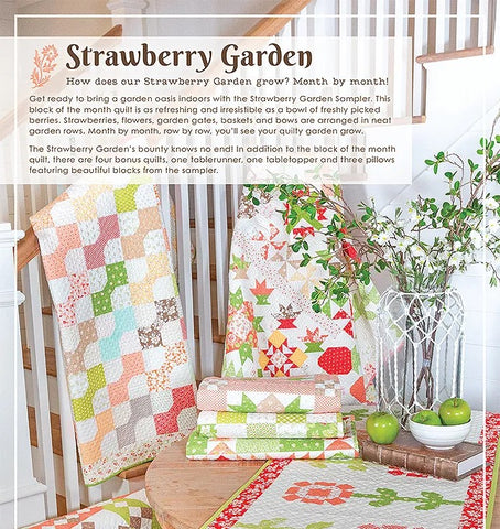 PREORDER Strawberry Garden Quilt Book by Fig Tree Quilts