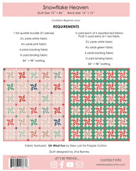 Snowflake Heaven Quilt Pattern by Poppie Cotton Fabrics