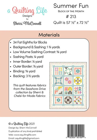 Summer Fun Block of The Month Quilt Pattern by A Quilting Life Designs