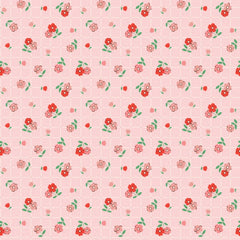 Farmhouse Fancy Pink Tea Towel Yardage by Elea Lutz for Poppie Cotton Fabrics