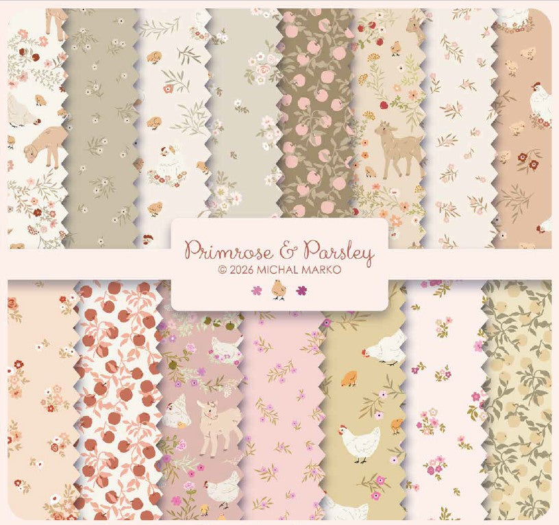 Primrose & Parsley Fat Quarter Bundle by Michal Marko for Poppie Cotton Fabrics
