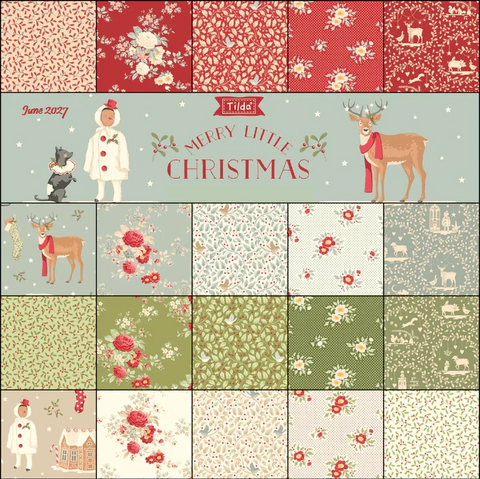 PREORDER Merry Little Christmas 2.5" Fabric Roll by Tilda for Tilda Fabrics