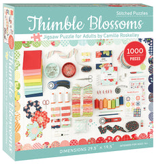 Thimble Blossoms Jigsaw Puzzle by Camille Roskelley.