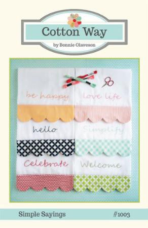 Simple Sayings Dish Towel Pattern by Cotton Way