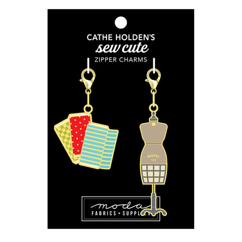 Mannequin/Bolts Zipper Pull or Sewing Charm by Cathe Holden