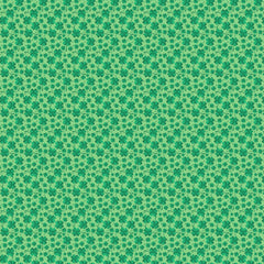 Luck Of The Gnomes Kelly Green Mini Clovers Yardage by Andi Metz for Benartex