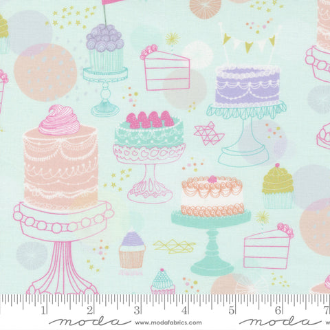 Soiree Mint Cakewalk Yardage by Mara Penny for Moda Fabrics