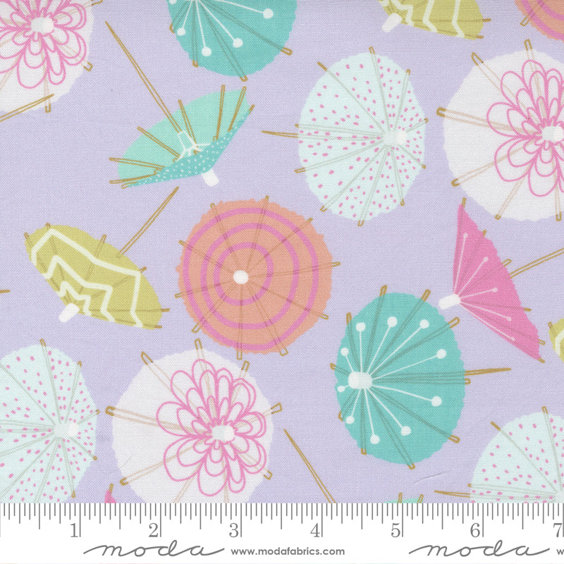 Soiree Lavender Frou Frou Umbrellas Yardage by Mara Penny for Moda Fabrics