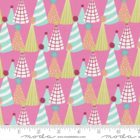 Soiree Strawberry Paper Hats Yardage by Mara Penny for Moda Fabrics