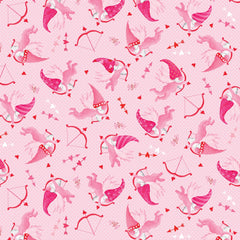 Be My Gnomie Light Pink Cupid Gnomes Yardage by Andi Metz for Benartex