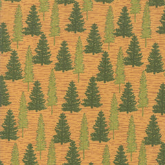 Explore Gold Woodland Trees Yardage by Deb Strain for Moda Fabrics