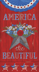 America The Beautiful Barnwood Red America Panel by Deb Strain for Moda Fabrics