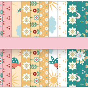 Chick-A-Doodle Doo 2 1/2" Strips by Lori Woods for Poppie Cotton Fabrics