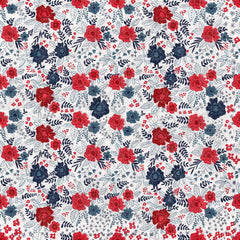 American Dreamer White Ditzy Floral Yardage by Amylee Weeks for 3 Wishes Fabric