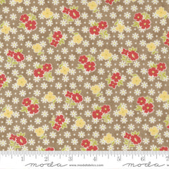 Stitched Slate Bloomers Floral Yardage by Fig Tree for Moda Fabrics