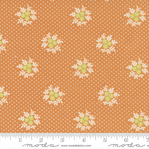 Fruit Cocktail Tangerine Posey Blossoms Yardage by Fig Tree & Co. for Moda Fabrics