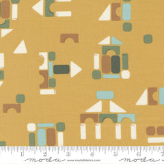 ABC XYZ Yellow Wood Blocks Yardage by Staci Iest Hsu for Moda Fabrics