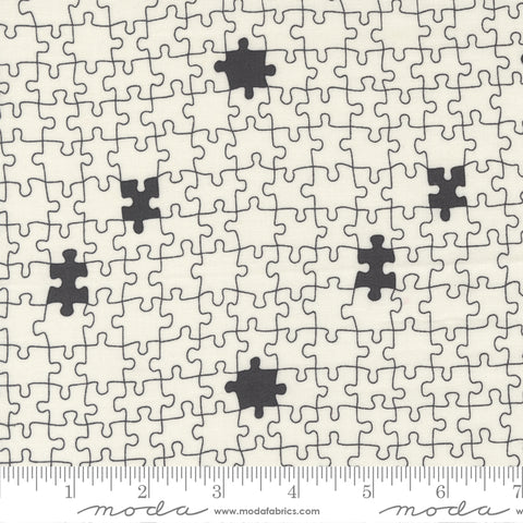 ABC XYZ Cream Black Puzzled Yardage by Staci Iest Hsu for Moda Fabrics