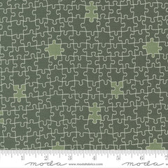 ABC XYZ Dark Green Puzzled Yardage by Staci Iest Hsu for Moda Fabrics