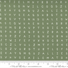 ABC XYZ Green Word Search Yardage by Staci Iest Hsu for Moda Fabrics