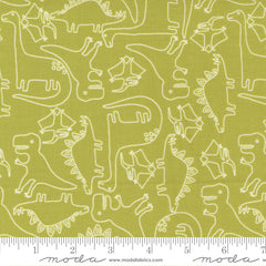 Stomp Stomp Roar Palm Dino Sketch Yardage by Stacy Iest Hsu for Moda Fabrics