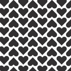 XOXO Black Wild Hearts yardage by Camelot Fabrics