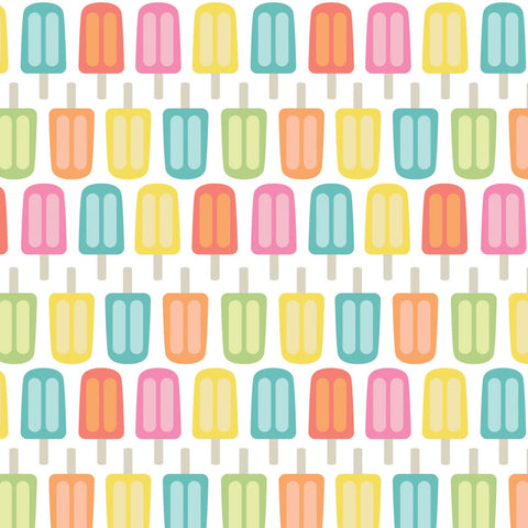 Be The Rainbow White Bright Popsicles yardage by Camelot Fabrics