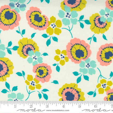 Morning Light Cloud Blossom Pansy Floral Yardage by Linzee McCray for Moda Fabrics