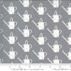 Homestead Fog Watering Can Yardage by April Rosenthal for Moda Fabrics