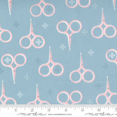 Make Time Bluebell Scissors Yardage by Aneela Hoey for Moda Fabrics