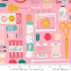 Sew Wonderful Lovely Pink A Wonderful Notion Yardage by Paper & Cloth for Moda Fabrics
