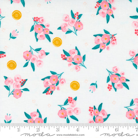 Sew Wonderful Powder Ditsy Floral Yardage by Paper & Cloth for Moda Fabrics