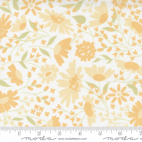 Buttercup & Slate Cloud Buttercup Blooms Yardage by Corey Yoder for Moda Fabrics