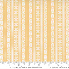 Buttercup & Slate Goldenrod Lacey Stripe Yardage by Corey Yoder for Moda Fabrics