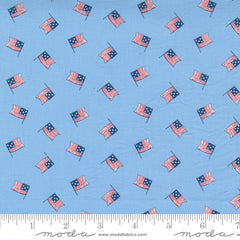 Prairie Days Sky Blue Flag Days Yardage by Bunny Hill Designs for Moda Fabrics