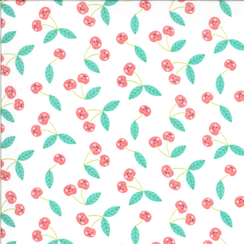 Hello Sunshine White Cherries by Abi Hall for Moda Fabrics