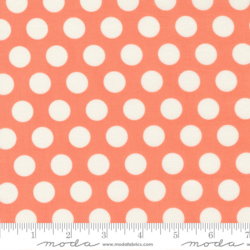 Sincerely Yours Coral Dots Yardage by Sherri & Chelsi for Moda Fabrics