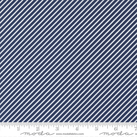 Simply Delightful Nautical Blue Stripe Yardage by Sherri & Chelsi for Moda Fabrics