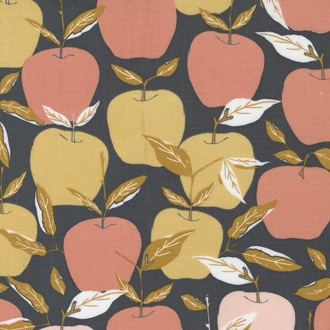 Midnight in the Garden Charcoal Enchanted Apples Yardage by Sweetfire Road for Moda Fabrics