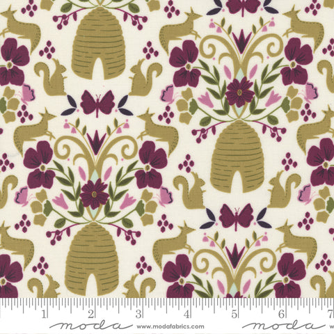 Wild Meadow Porcelain Flora and Fauna Yardage by Sweetfire Road for Moda Fabrics