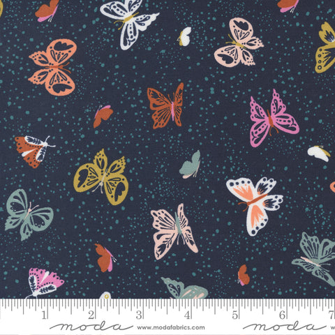 Songbook A New Page Navy Flutter By Yardage by Fancy That Design House for Moda Fabrics