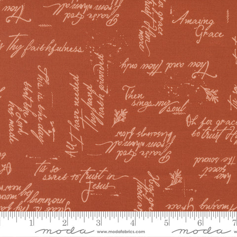 Songbook A New Page Rust Noted Yardage by Fancy That Design House for Moda Fabrics