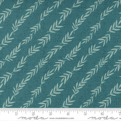Songbook A New Page Dark Teal Reaching Yardage by Fancy That Design House for Moda Fabrics