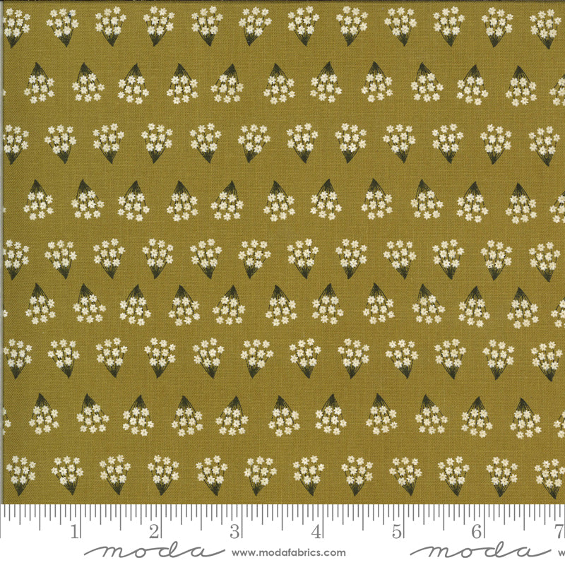 Dwell In Possibility Umber Tiny Bouquets Yardage by Gingiber for Moda Fabrics