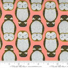 Nocturnal Primrose Sleeping Owls Yardage by Gingiber for Moda Fabrics