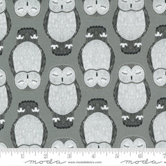 Nocturnal Raincloud Sleeping Owls Yardage by Gingiber for Moda Fabrics