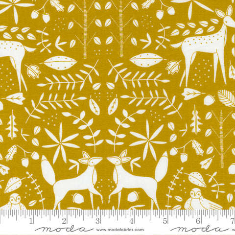 Nocturnal Gold Forest Otomi Yardage by Gingiber for Moda Fabrics