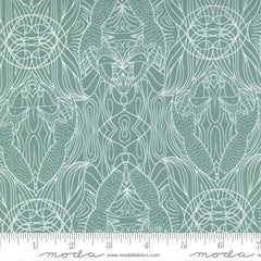 Nocturnal Moss Hidden Foxes Yardage by Gingiber for Moda Fabrics