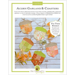 Cinnamon & Cream Acorn Garland & Coasters Kit